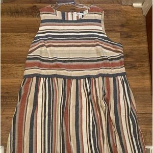 Coldwater Creek Plus Size fully-lined multicolored summer dress.